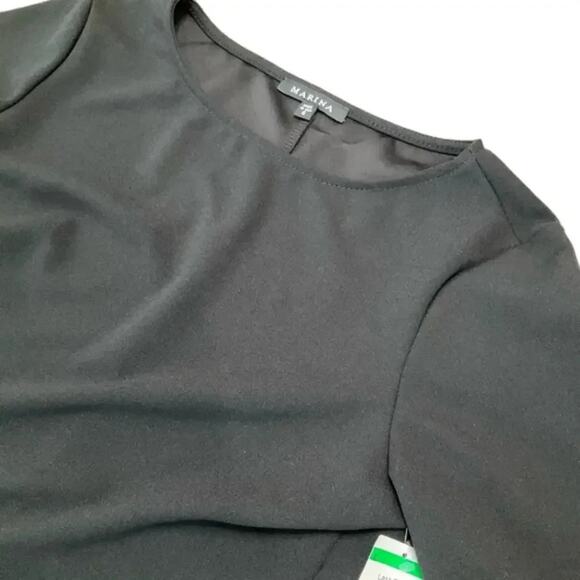 Marina Women’s Sequin Trim Black Evening Dress Size 6 NWT - Picture 5 of 6